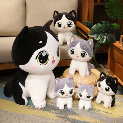 Cute kitten plush toy with large eyes