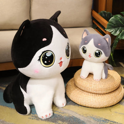 Cute kitten plush toy with large eyes
