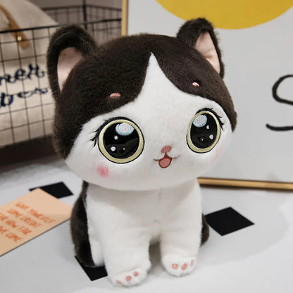 Cute kitten plush toy with large eyes