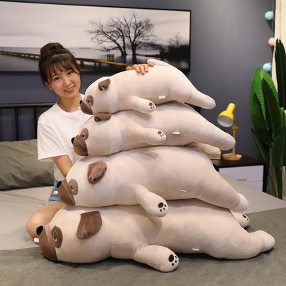 Lazy Pug Loaf Plush Toy