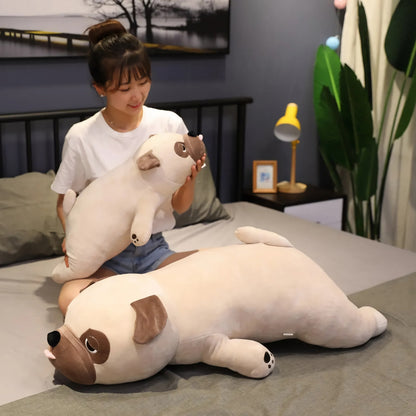 Lazy Pug Loaf Plush Toy