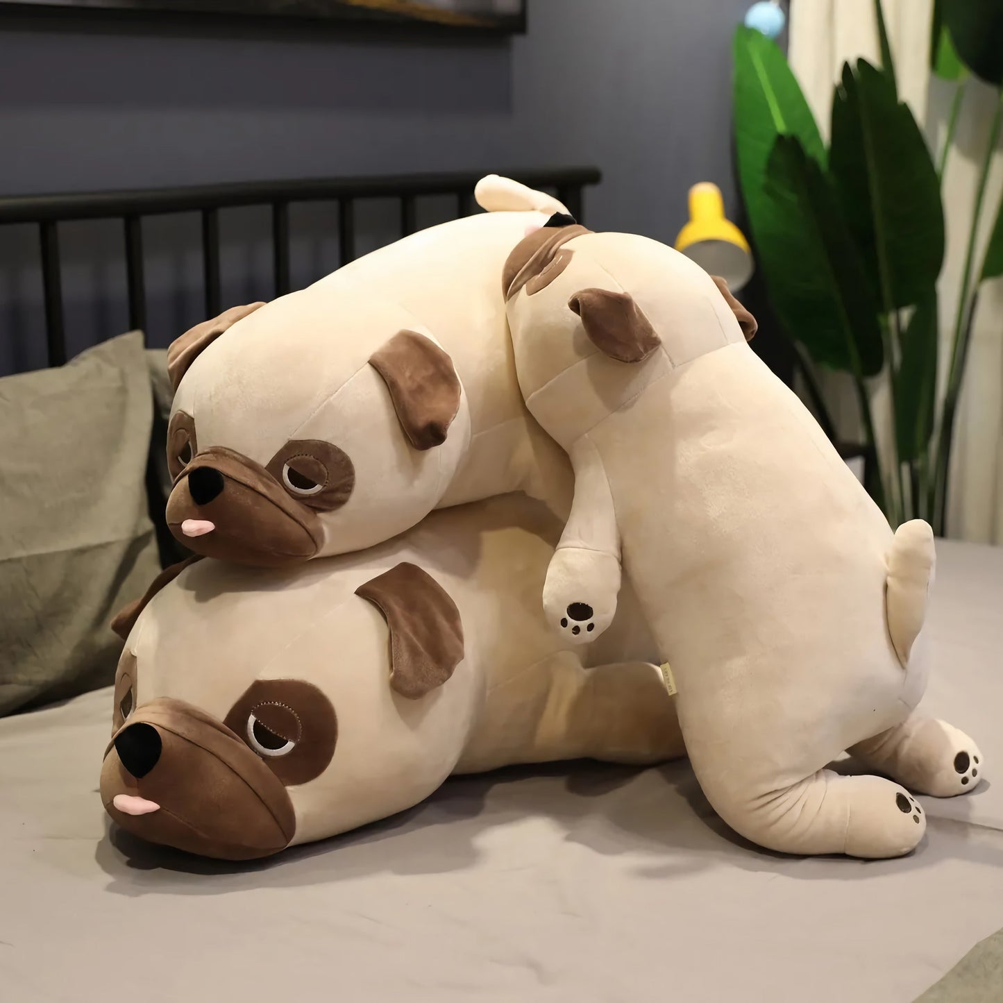 Lazy Pug Loaf Plush Toy
