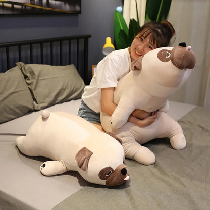 Lazy Pug Loaf Plush Toy