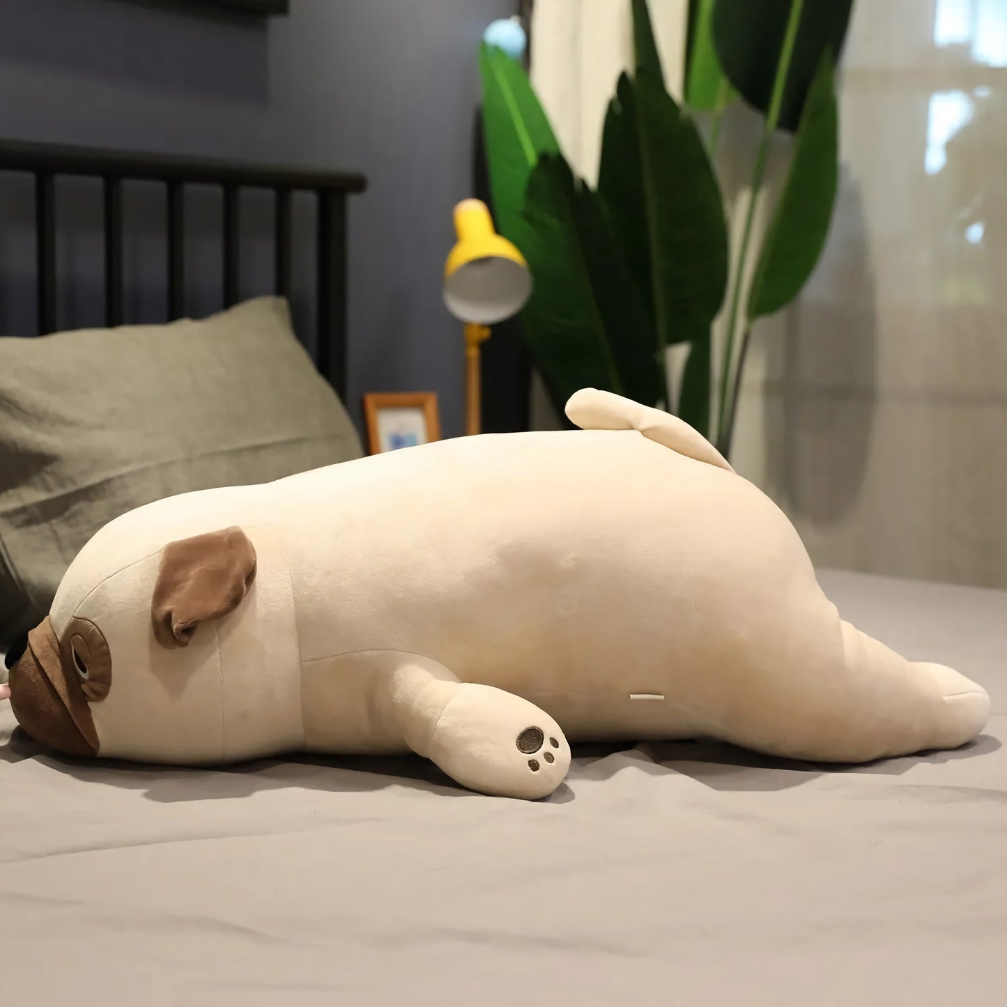 Lazy Pug Loaf Plush Toy