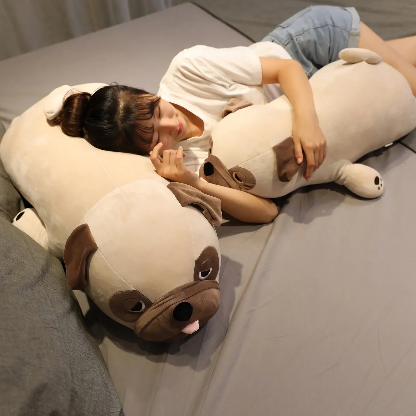 Lazy Pug Loaf Plush Toy