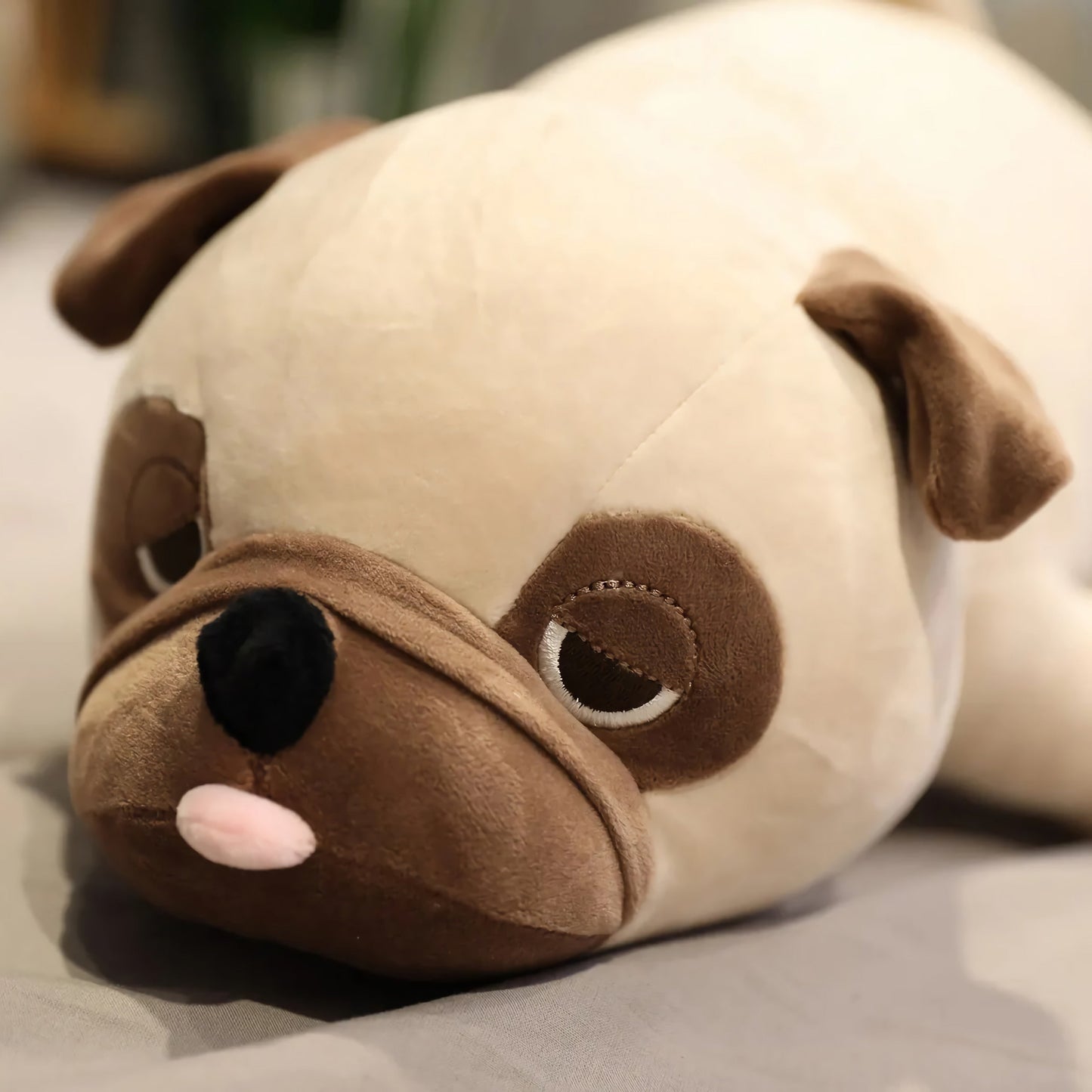 Lazy Pug Loaf Plush Toy