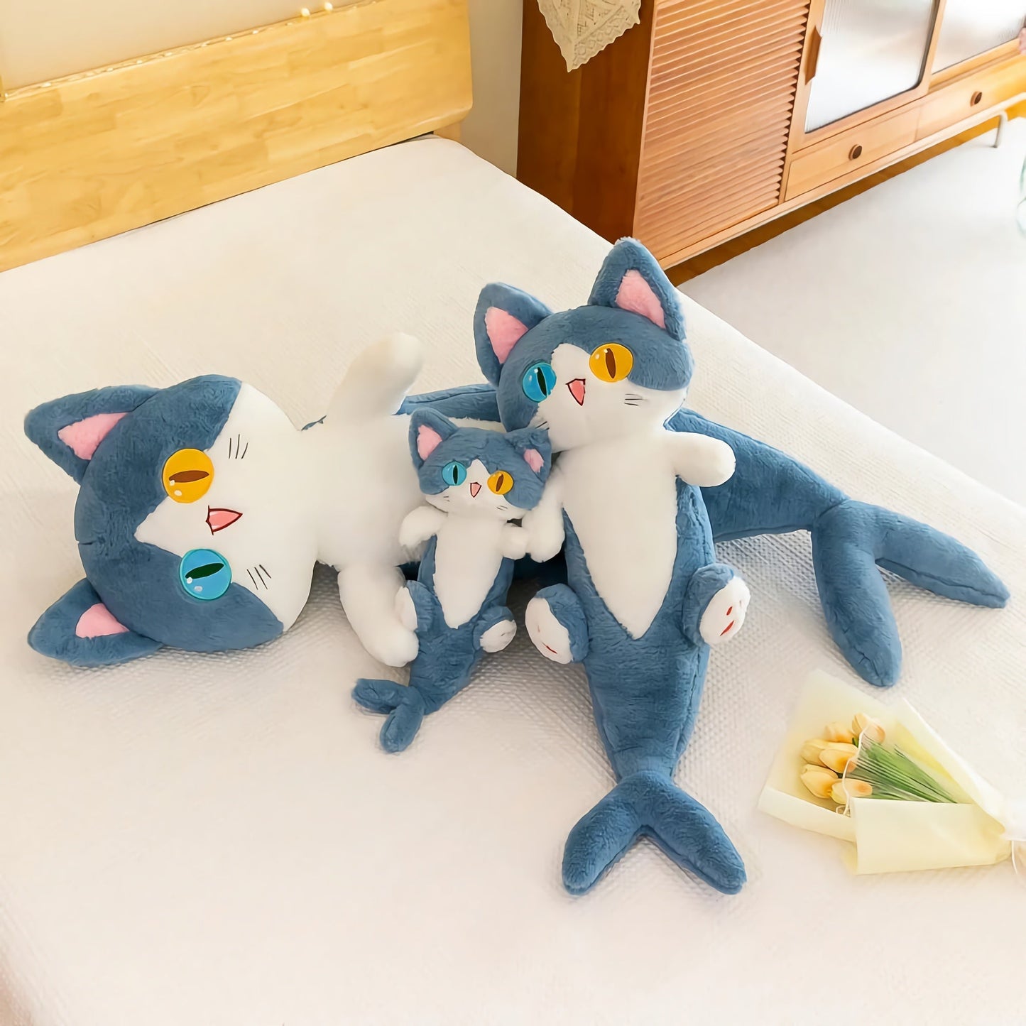 Meowrine, the mystical shark-cat plush toy