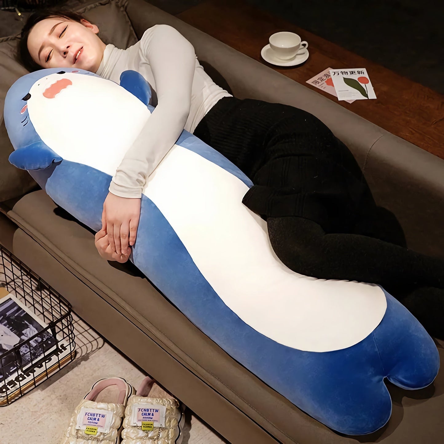 Mood Sharks, long plush sea friends