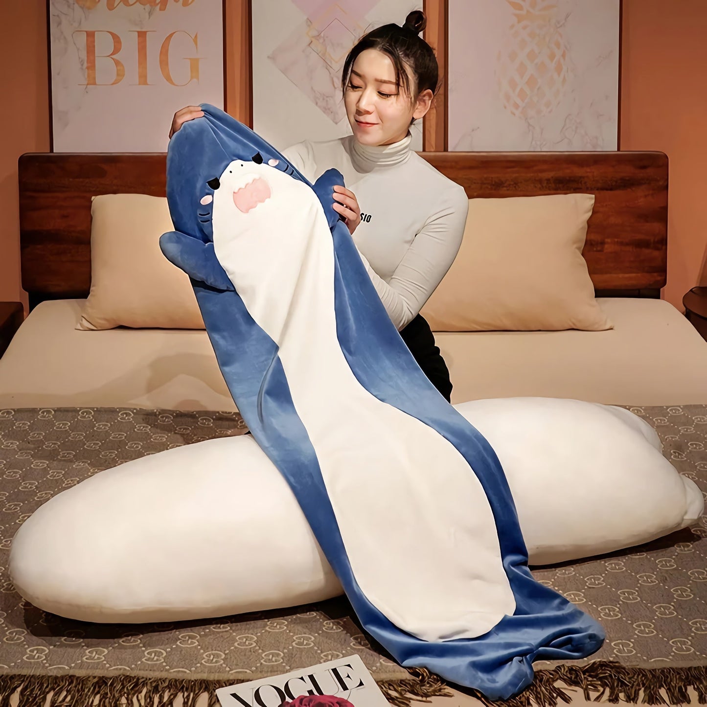 Mood Sharks, long plush sea friends